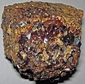 Garnetite (apparently a skarn) (Middle Miocene; garnet vein near Kouse Magnetite Mine, near Tenkawa, Honshu Island, Japan) 4 (33823364746).jpg