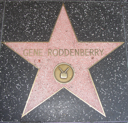 Roddenberry's star on the Hollywood Walk of Fame