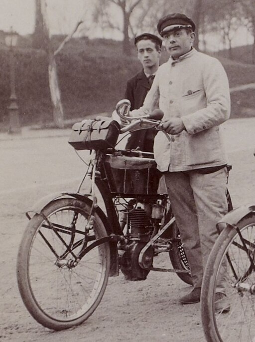 Giosuè Giuppone au Tour de France motocycliste 1905 sur Peugeot