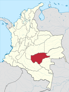 Letak Departemen Guaviare di Kolombia