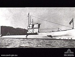 The J2 submarine in service with the Australian Navy in the 1920s.