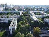 Colonie de Plattenbau à Halle-Neustadt (en).