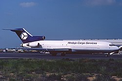 Hinduja Cargo Services Boeing 727-243F; VT-LCI, желтоқсан 1997 (5423967075) .jpg
