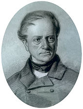 Zeichnung eines Mannes (Hippolyte de Barrau) in Grautönen.