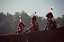 Naga tribesmen at Kisama during the Hornbill Festival of Nagaland. Hornbill festival of nagaland.jpg