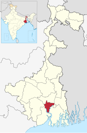 Localisation de District d'Haora(হাওড়া জেলা)