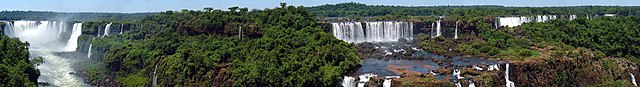 Panorama of the falls from Brazil
