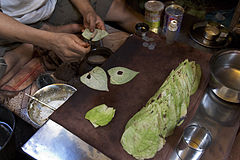 Leaf treat sold in the streets of Varanasi Benares India