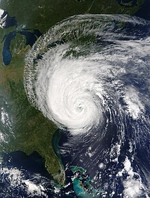 Hurricane Isabel making landfall in North Carolina on September 18 Hurricane Isabel 18 sept 2003 1555Z.jpg