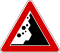 İtalyan trafik işaretleri - caduta massi da destra.svg