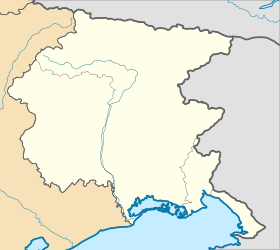 Se på det administrative kartet over Friuli-Venezia Giulia