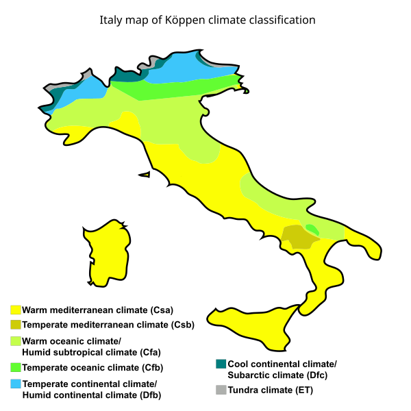 File:Italy map of Köppen climate classification.svg