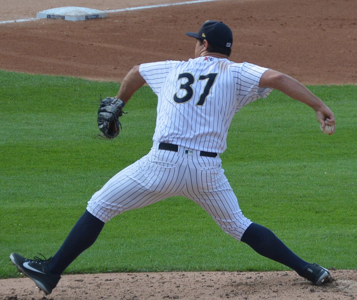 Milwaukee, USA. August 13, 2019: Milwaukee Brewers relief pitcher