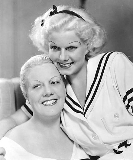 Harlow with her mother in 1934
