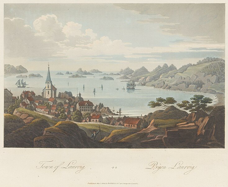 File:John William Edy - Town of Laurvig - Boydell's Picturesque scenery of Norway - NG.K&H.1979.0056-044 - National Museum of Art, Architecture and Design.jpg