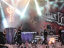 Judas Priest performing as one of the headliners at the 2011 Sauna Open Air Metal Festival Judas Priest, paalava, Sauna Open Air 2011, Tampere, 11.6.2011 (30).JPG