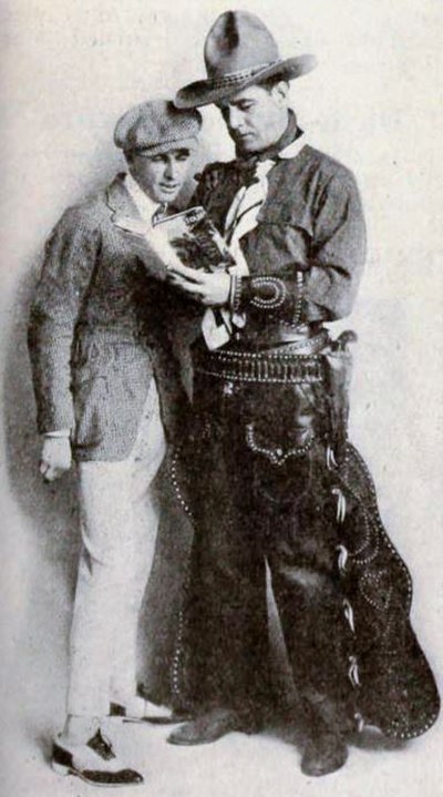 Jules Furthman (left) and actor William Russell in 1919