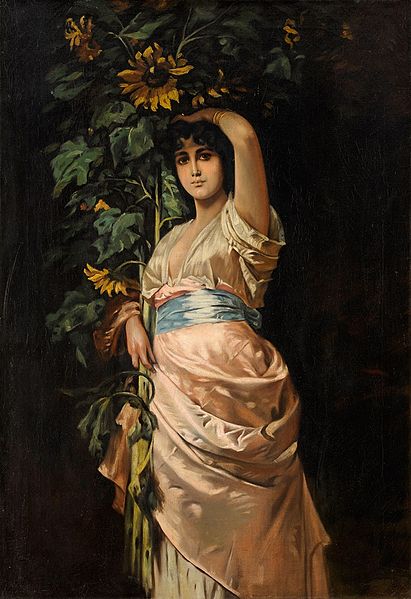 File:Junge Frau mit Sonnenblume.jpg