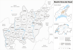 Loko de Gros-de-Kantono Vaŭda-Distrikto