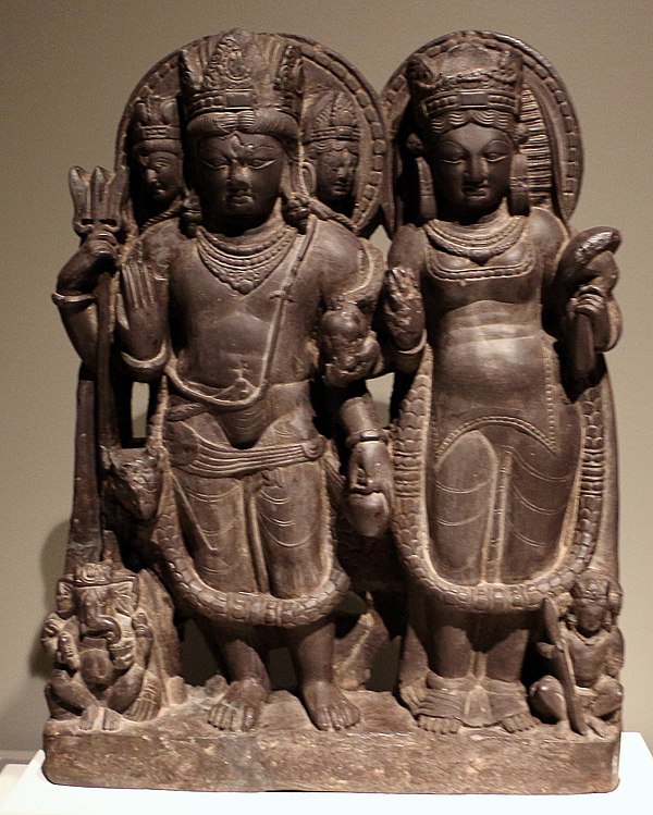 Shiva and Parvati (which is associated with Shakti), Kashmir, 10 or 11th century.