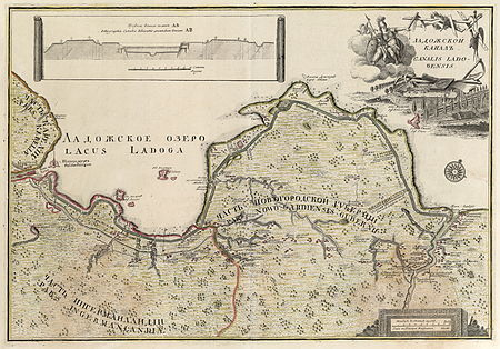 Ладожский обводной канал. Карта канала Императорского императора Петра Великого. Карта Ладожского канала императора Петра Великого. Карта Староладожского канала. - Ладожский канал императора Петра Великого.