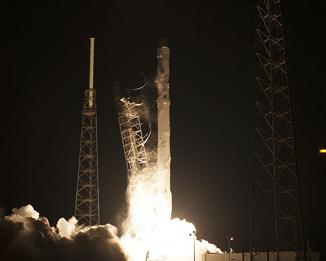 Launch of the Falcon 9 launch vehicle carrying CRS-5