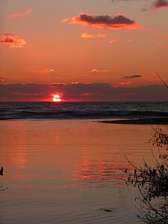 Estuary at sunset