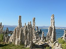 Close-up of tufa columns Limestone towers at Mono Lake, California.jpg