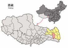 Location of Baxoi within Xizang (China).png
