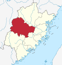 Locator map Sanming in Fujian.svg