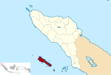 Peta Lokasi Kabupaten Simeulue di Aceh