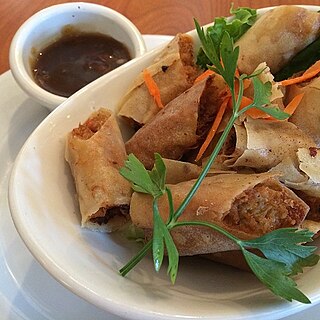 <span class="mw-page-title-main">Lumpiang Shanghai</span> Filipino deep-fried crêpe-wrapped pork