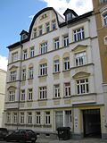 Apartment house designed in closed development