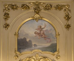 Cupids Flying over a Landscape