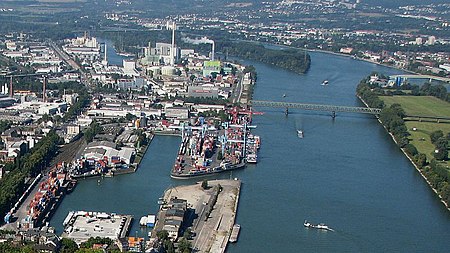 Mainzer Zollhafen und Industriehafen 2008