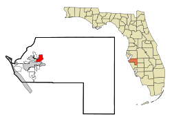 Location in Manatee County and the state of Florida