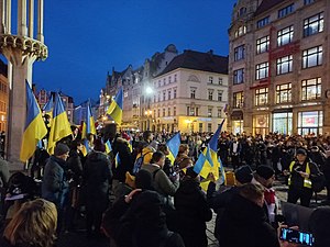 Biểu tình phản đối ở Wrocław, Ba Lan.