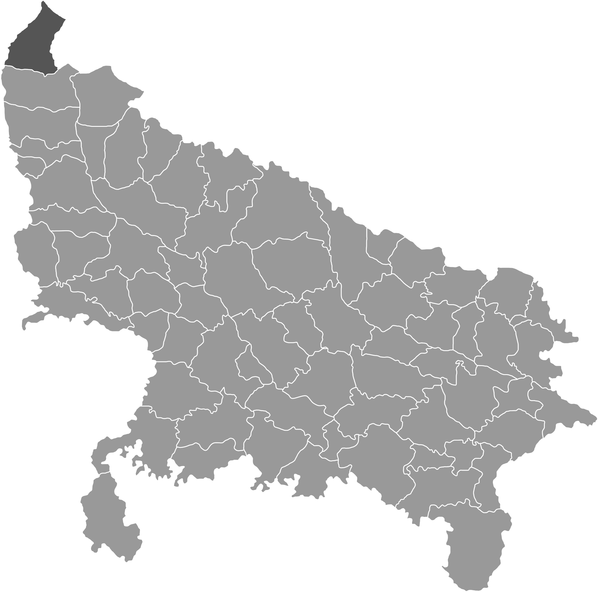 Saharanpur In Up Map File:map Saharanpur Uttar Pradesh.svg - Wikimedia Commons