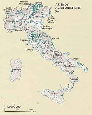 300px map tourist infrastructures ii 1992   aziende agrituristiche italia   touring club italiano cart tem 111 b