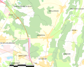 Mapa obce Jasseron