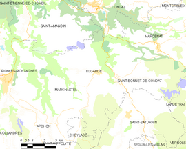 Mapa obce Lugarde