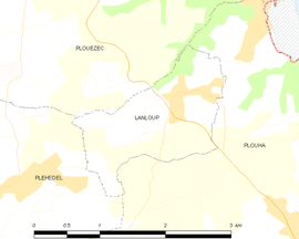 Mapa obce Lanloup