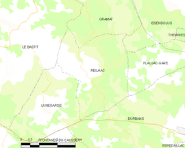 Mapa obce Reilhac