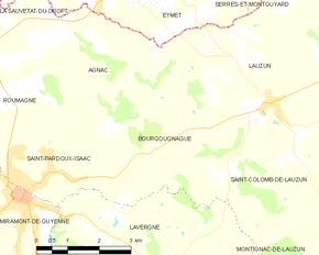 Poziția localității Bourgougnague