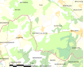 Mapa obce Fontenoy-la-Joûte