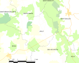 Mapa obce Jailly