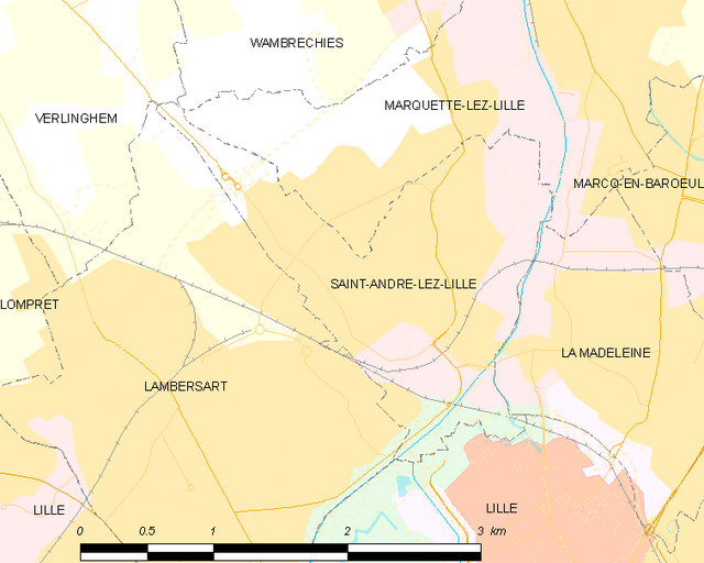 Poziția localității Saint-André-lez-Lille
