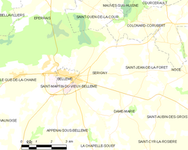 Mapa obce Sérigny