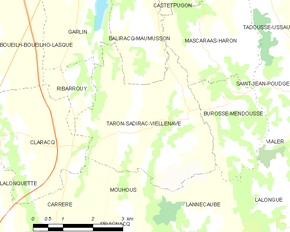 Poziția localității Taron-Sadirac-Viellenave