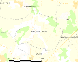 Mapa obce Availles-Thouarsais